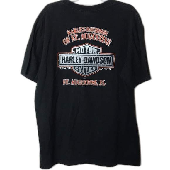 Harley Davidson St Augustine ride hard or stay home T-shirt size XL 2009 - Picture 9 of 12